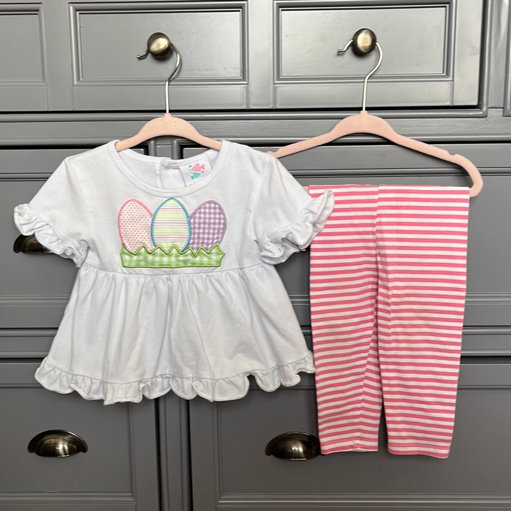 🐣 Stitchy Fish Easter Outfit 🐣 12 month girl